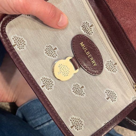 Mulberry Small Lily Flap Bag Oxblood EUC authentic Made in England - Picture 9 of 13